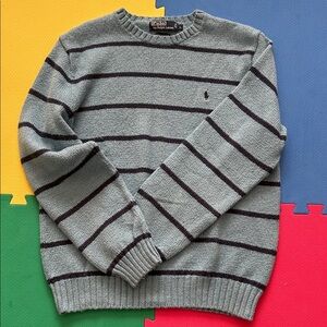 Blue stripes  rich comfy feel sweater. Wear over plain Ts or button  down  shirt